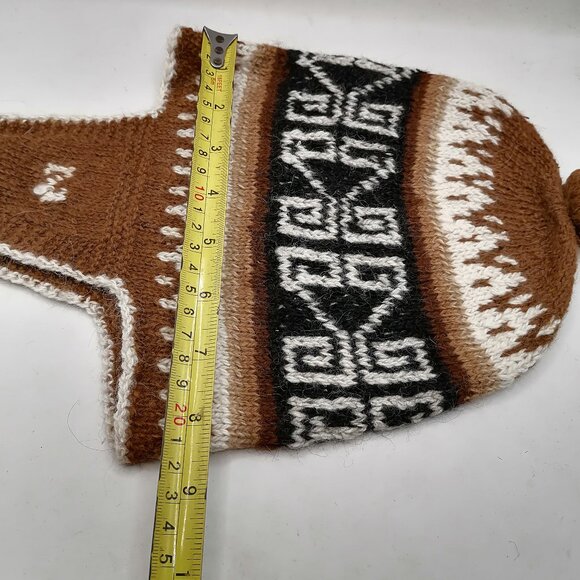 Chullo Hat Knitted Wool Winter Warm Andean Mountains Cusco - Picture 9 of 9